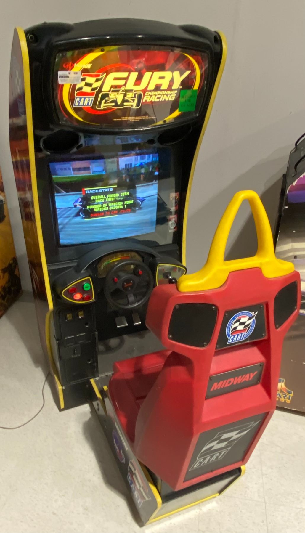 Fury Championship Cart Racing Arcade Game (Working)
