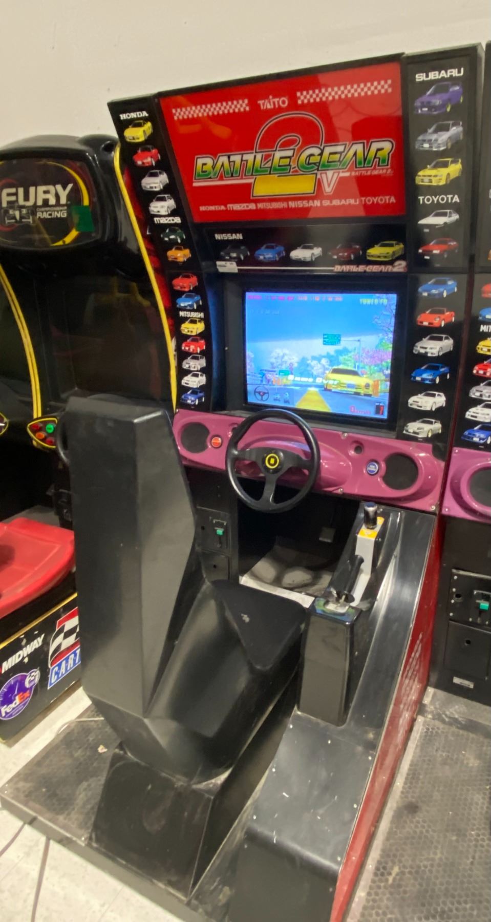 Battle Gear Racing Battle Gear 2V Taito Racing Arcade Game (Working)