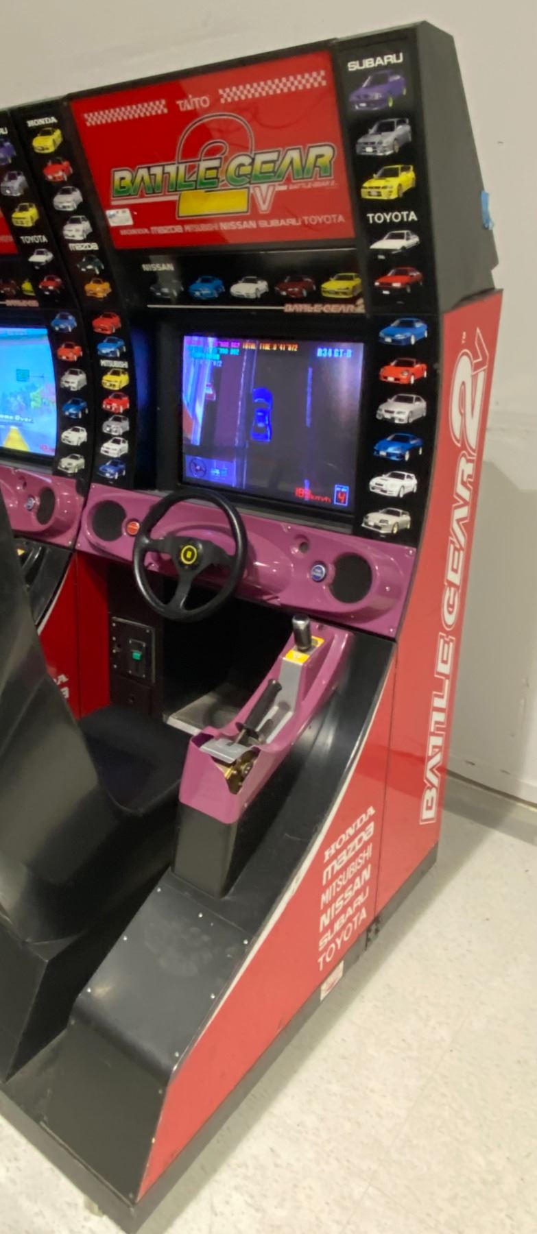 Battle Gear Racing Battle Gear 2V Taito Racing Arcade Game (Working)