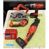 Image 1 : Lot of Milwauke Tools - Saw/Drill/Sawzall/Light/2 Battery/Charger (Working)