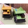Image 2 : Lot of 2 Vintage Tonka Dump Trucks