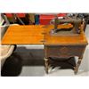Image 2 : Vintage Seamstress Rotary Sewing Machine and Table