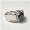 Image 2 : $780 Silver Sapphire(3ct) CZ(0.24ct) Ring