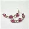 Image 2 : $2560 14K Natural Ruby(4.8ct) Diamond(0.16ct) Earrings