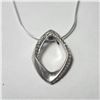 Image 1 : $200 Silver Diamond 16" Necklace