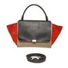 Image 1 : Celine Black Red Multicolor Leather Trapeze Two-Way Bag