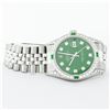 Image 4 : Rolex Mens Stainless Steel Diamond Lugs Green Diamond & Emerald Datejust Wristwa