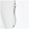 Image 3 : Yukiko 18k White Gold Wavy 0.12 ctw Round Diamond Pendant Necklace w/ Box Chain