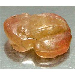 16.61ct RARE Hand Carved Pink Yellow Ruby  Frog RETAIL $1850 (GEM-8308)