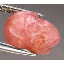 11.37ct RARE Hand Carved Pinkish Red Ruby Frog RETAIL $1650 (GEM-8397)