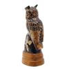 Image 3 : Water Buffalo Horn Scrimshaw Owl RARE  (CLB-371)