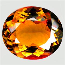 23.60ct RARE Best Oval Bi Color Citrine FLAWLESS RARE $2550 (GEM-8065A)