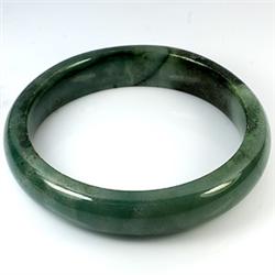 410.00ct RARE White Green Jade 5 Inch Bracelet RETAIL $850 (JEW-1200)