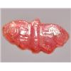Image 1 : 4.22ct RARE Butterfly Hand Carved Pinkish Red Ruby (GEM-8304)