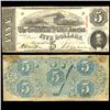 Image 1 : 1864 Rare $5 Confederate Note High Grade (COI-4106)