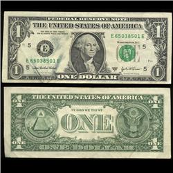 2003 Rare US $1 Error Note AU+ (COI-4125)