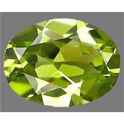 .9ct RARE  Oval Cut Top AAA Yellow Green Peridot VVS (GEM-8232A)