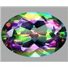 Image 1 : 12.80ct RARE  Oval Portuguese Cut Multi Color Mystic Quartz FLAWLESS (GEM-9014)
