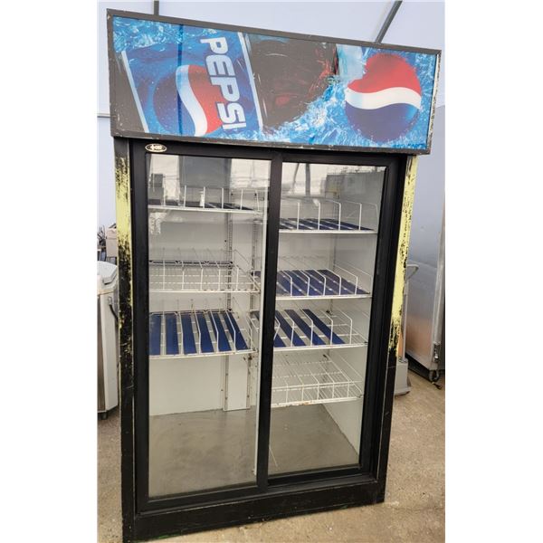 QBD Cooling Systems 2 Sliding Glass door refrigerator Model DC40S
