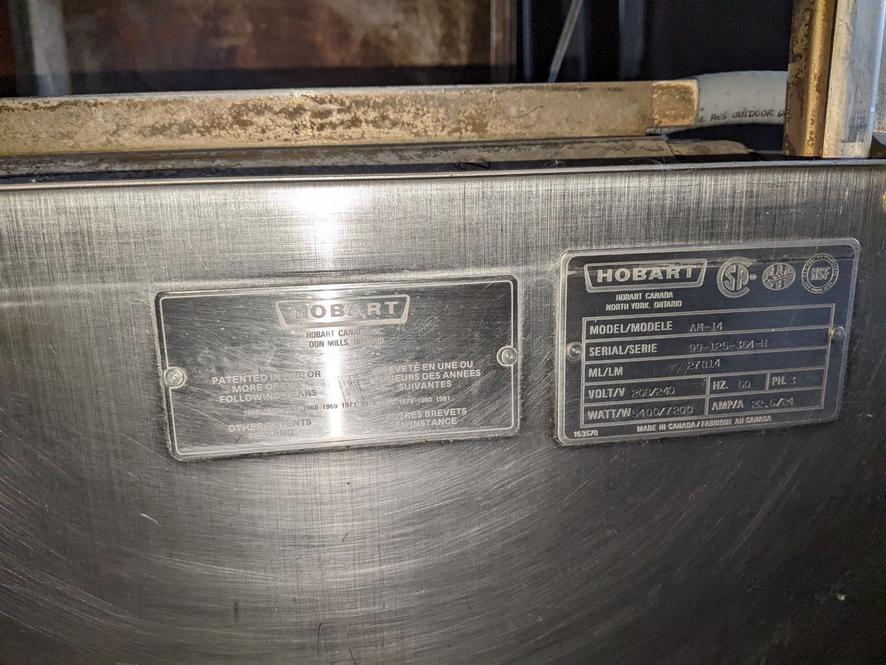 Hobart EcoLab Dishwasher Model AM14 Tested & working condition