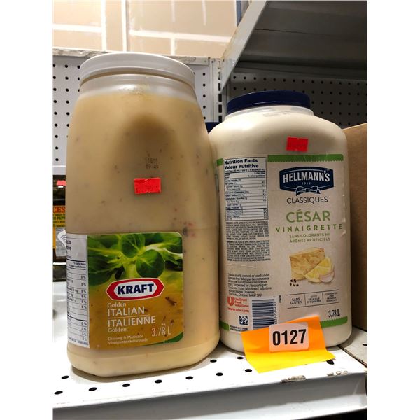 2 packs of 3.78L Hellmann's caesar dressing (BB 2022 Oct 1st) & 1 jar