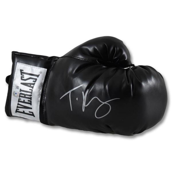 Everlast Professional Boxing Glove (Black), Autographed by Heavy Weight Champion of the World Tyson 