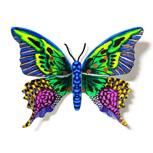 Patricia Govezensky- Original Painting on Cutout Steel "Butterfly CXCVIII"