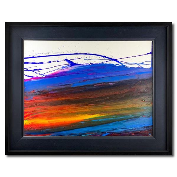 Wyland, "Sunset Watch" Hand Signed Original Painting on Canvas with Letter of Authenticity.