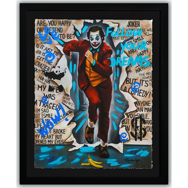 Nastya Rovenskaya- Original Mixed Media on Paper "Joker"