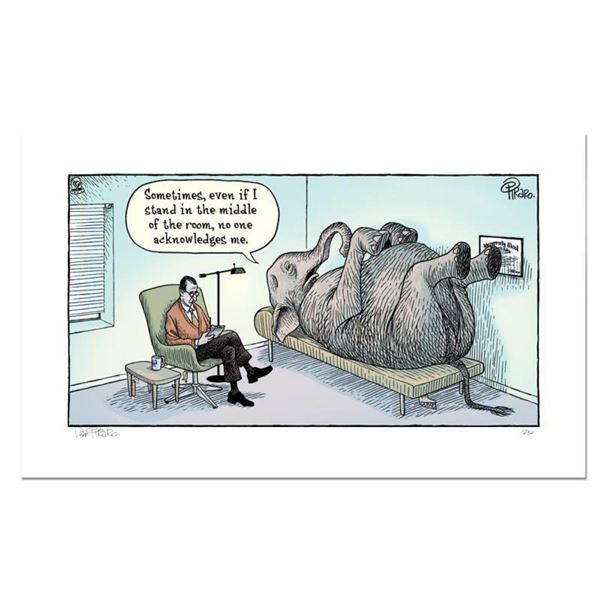 Bizarro! "Elephant Room" Numbered Limited Edition Hand Signed by Creator Dan Piraro; Letter of Authe