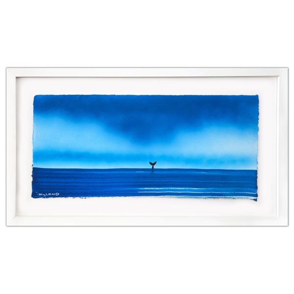 Wyland- Original Watercolor Painting on Deckle Edge Paper "Fluke"