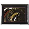 Image 1 : Martiros Manoukian, "Golden Sorrow" Framed Limited Edition Mixed Media Silkscreen, Numbered and Hand