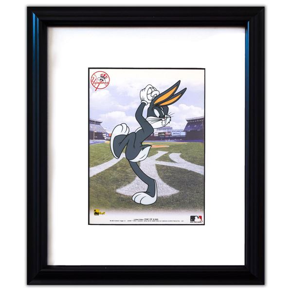 LOONEY TUNES- Sericel "Bugs Bunny Pitching with the Yankees"