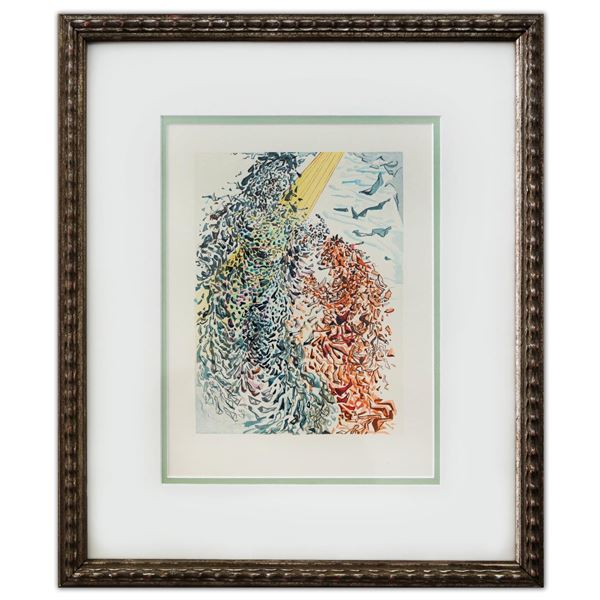 Salvador Dali- Original Color Woodcut on B.F.K. Rives Paper "Paradise 11"