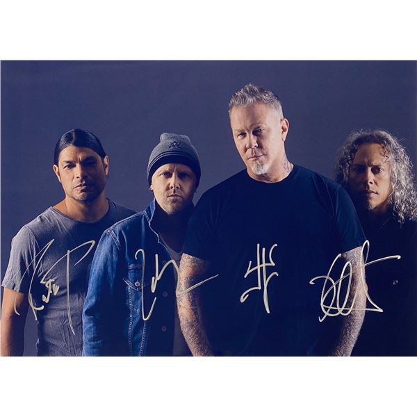 Autograph Signed Metallica Photo