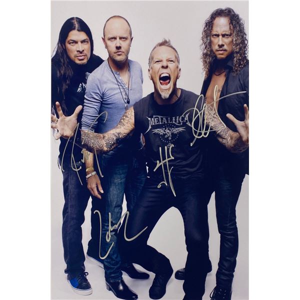 Autograph Signed Metallica Photo
