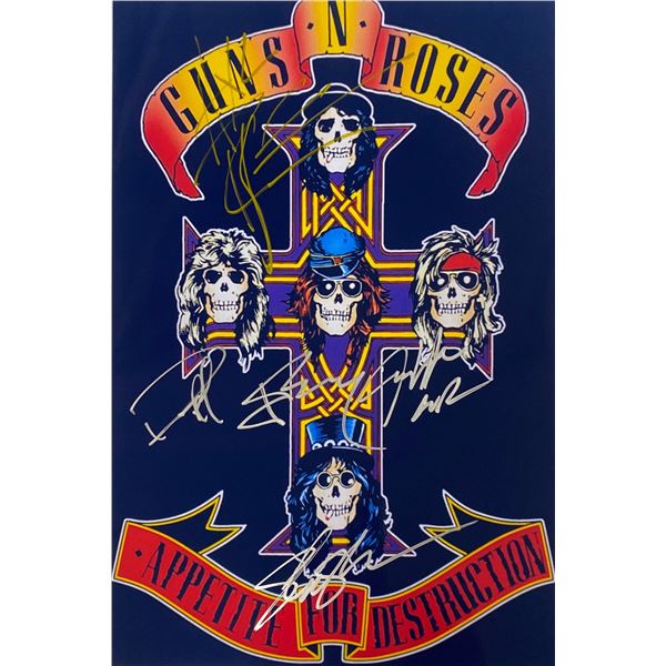 Autograph Signed Guns N Roses Photo