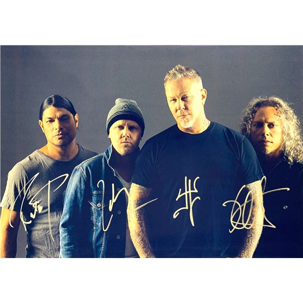 Autograph Signed Metallica Photo