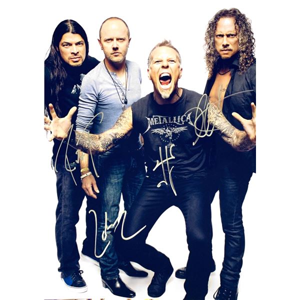 Autograph Signed Metallica Photo