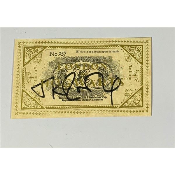 Autograph Signed Harry Potter Train Ticket