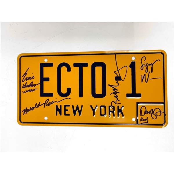 Autograph Signed Ghostbuster Car Plate