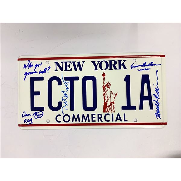 Autograph Signed Ghostbuster Car Plate