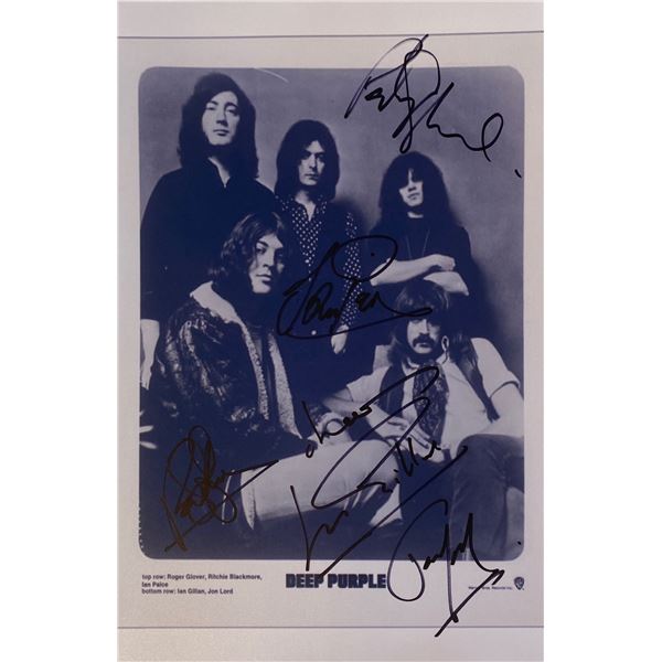 Autograph Signed Deep Purple Photo