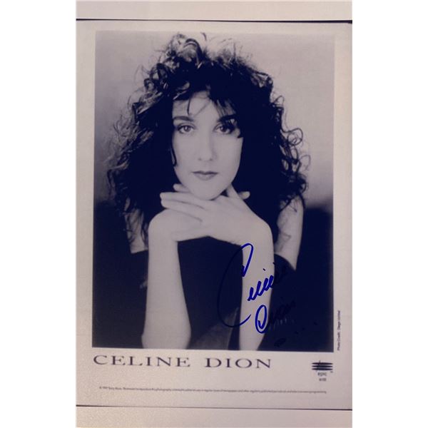 Autograph Signed Celine Dion Photo