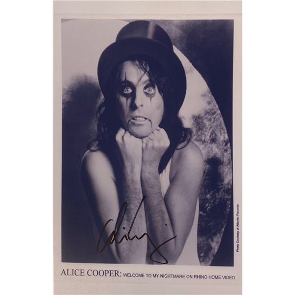 Autograph Signed Alice Cooper Photo