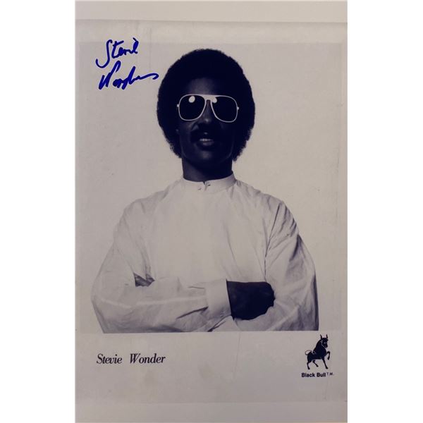 Autograph Signed Stevie Wonder Photo