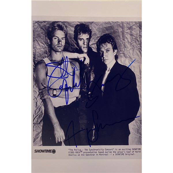 Autograph Signed The Police Photo