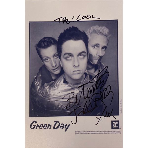 Autograph Signed Green Day Photo