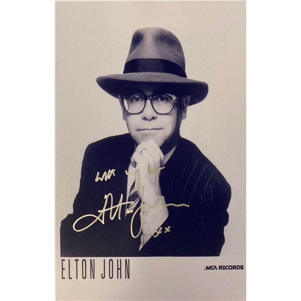 Autograph Signed Elton John Photo