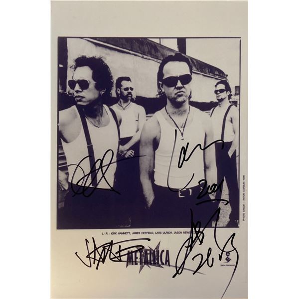 Autograph Signed Metalica Photo